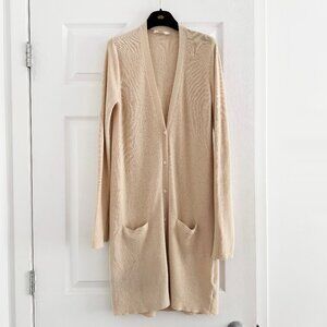 A.L.C Merino Wool Long Cardigan in Cream, size Small (fits XS/S)
